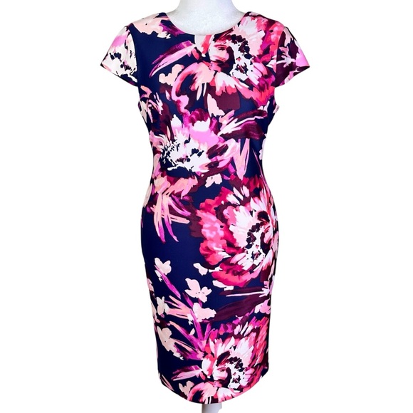 Vince Camuto Dresses & Skirts - Vince Camuto Floral Sheath Midi Dress Size 12